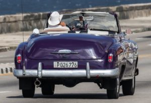 Driver in convertible