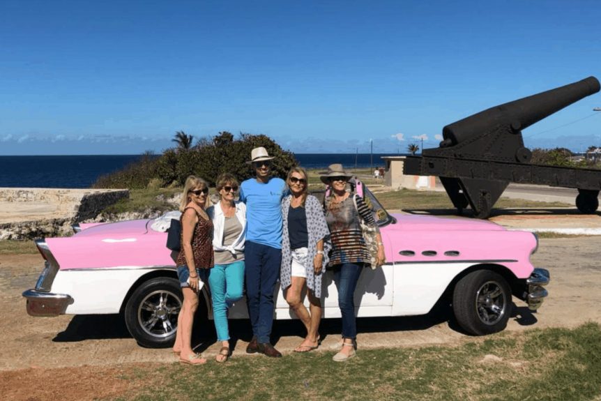 pink convertible havana cuba